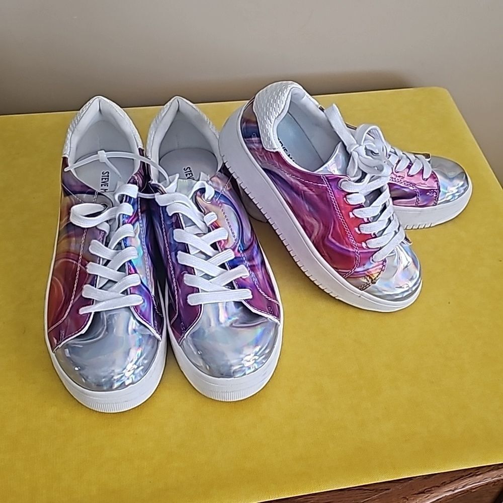 Steve Madden Converse style iridescent mommy and me sneakers
